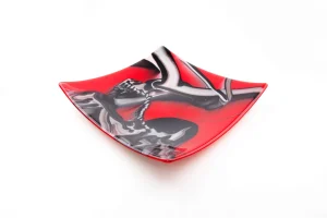 Red graffiti from above